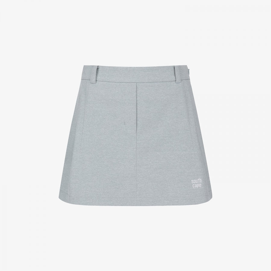 Melange Waist-Band Skirt_BL