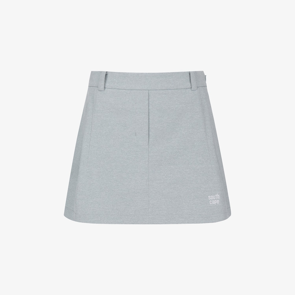 Melange Waist-Band Skirt_BL