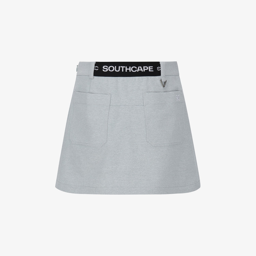 Melange Waist-Band Skirt_BL