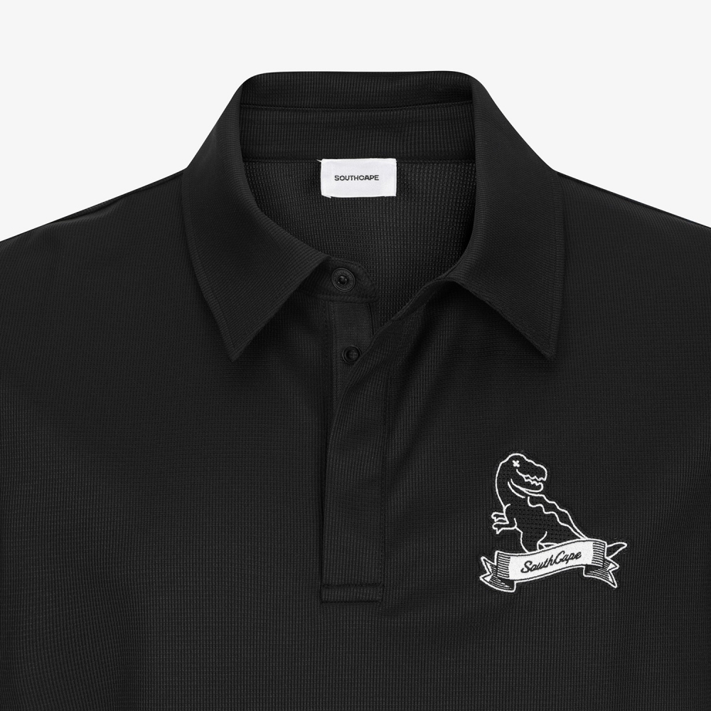 Buddy Cool-Touch Basic Collar T-Shirt_BK