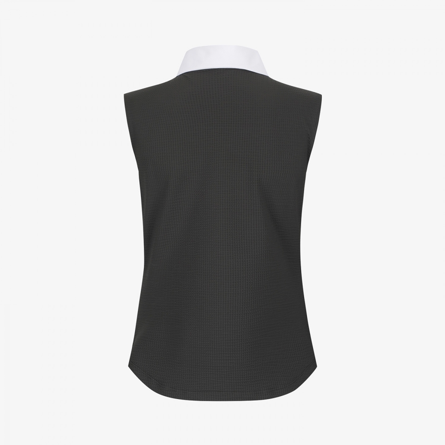 Cool-Touch Waffle Contrast-Collar T-Shirt_DG