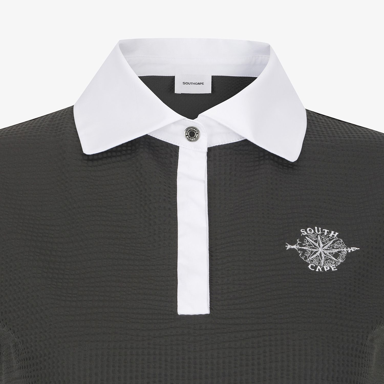Cool-Touch Waffle Contrast-Collar T-Shirt_DG