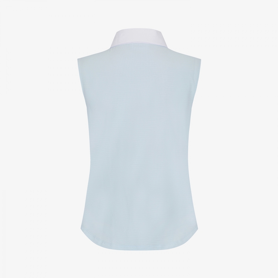 Cool-Touch Waffle Contrast-Collar T-Shirt_SK