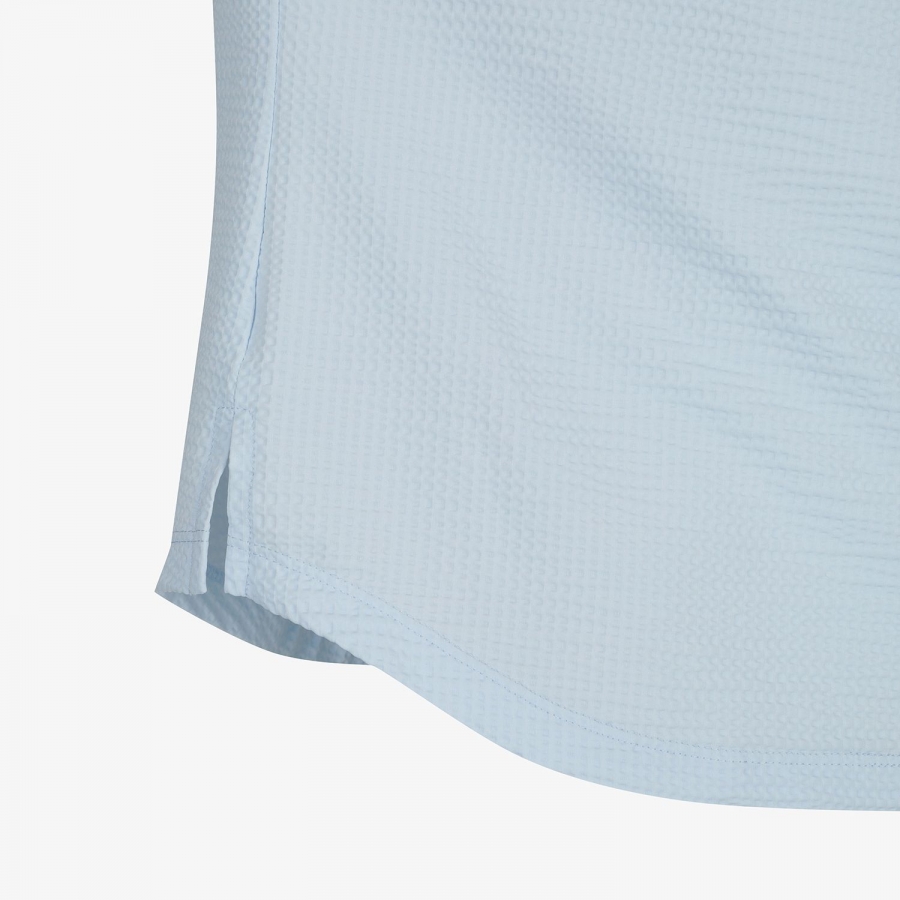 Cool-Touch Waffle Contrast-Collar T-Shirt_SK