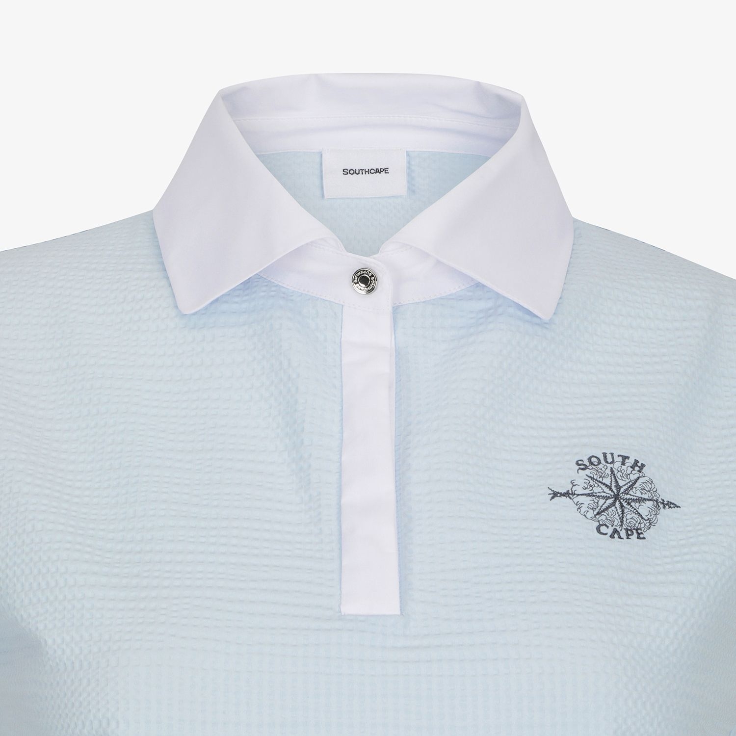 Cool-Touch Waffle Contrast-Collar T-Shirt_SK