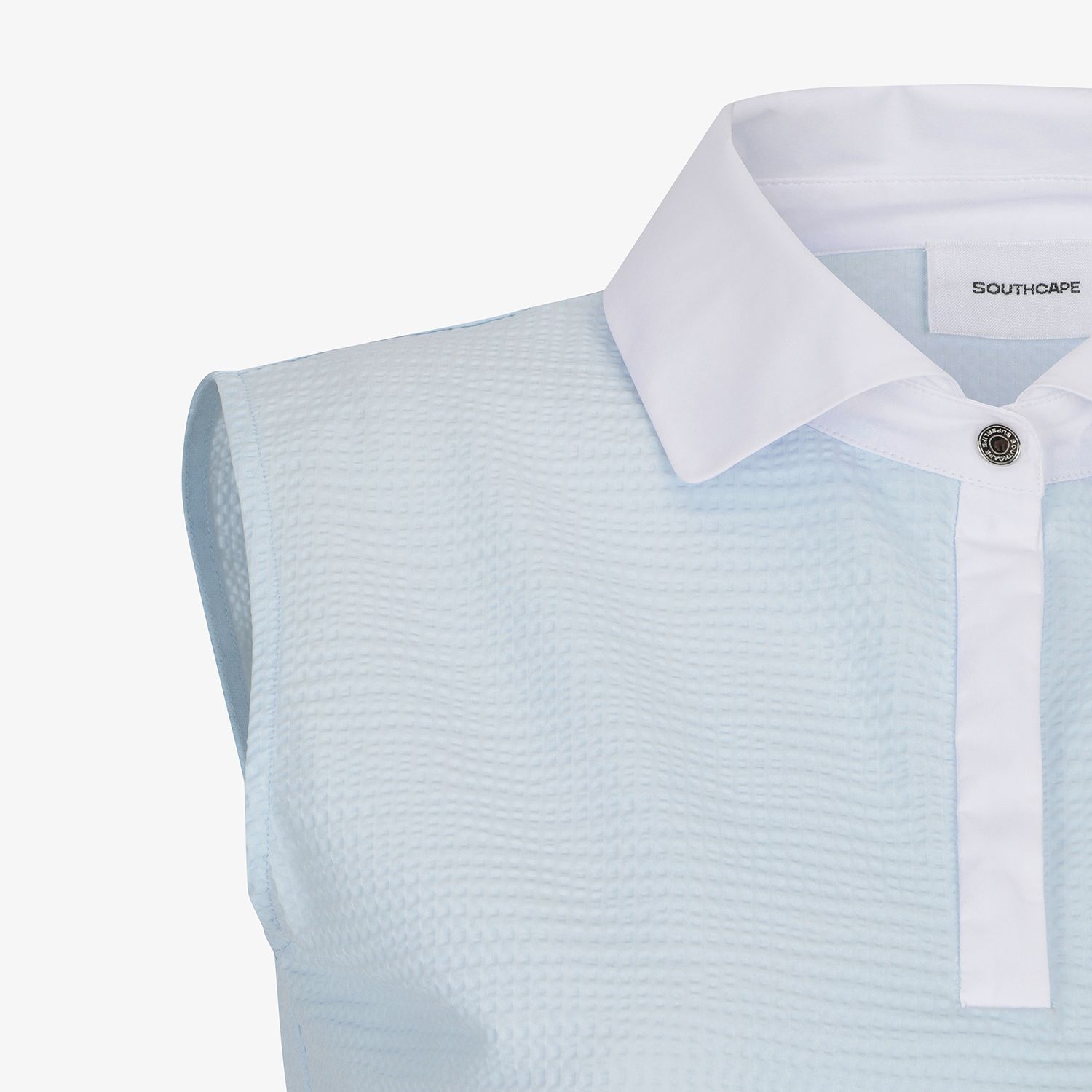 Cool-Touch Waffle Contrast-Collar T-Shirt_SK