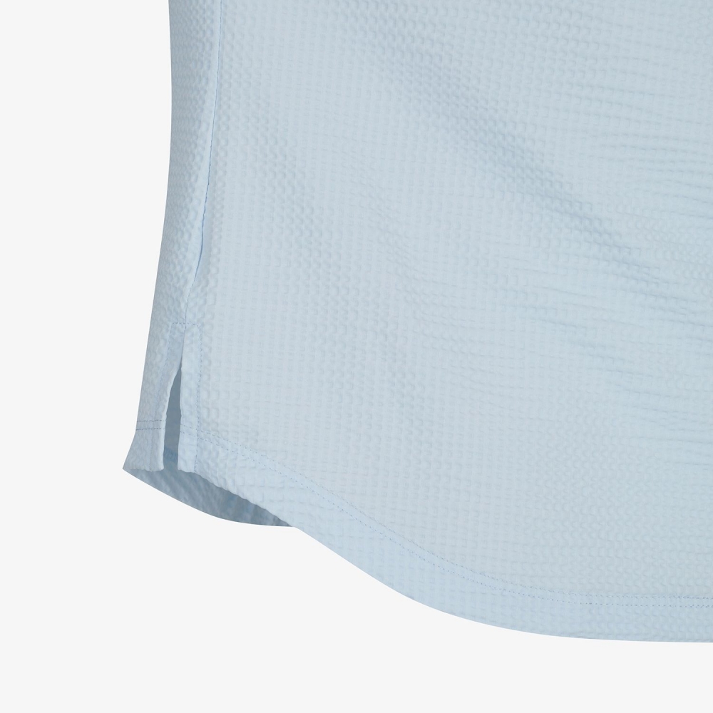 Cool-Touch Waffle Contrast-Collar T-Shirt_SK