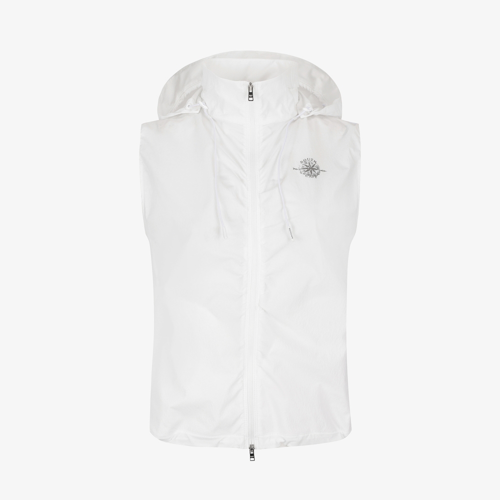 Southcross Hooded Shirring Vest Jumper_WT