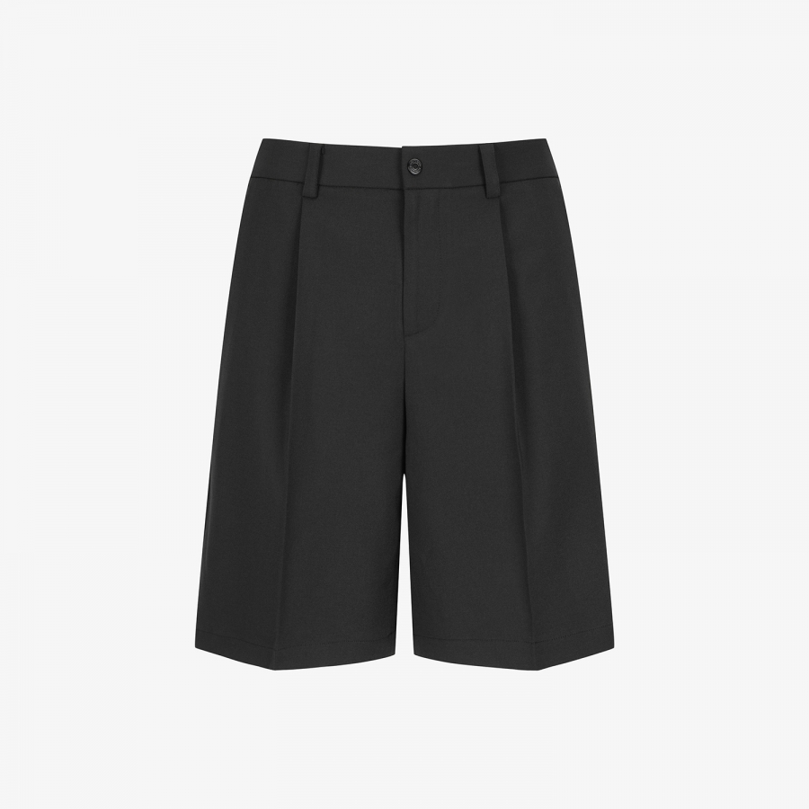 Classic Pintuck Half Pants_BK
