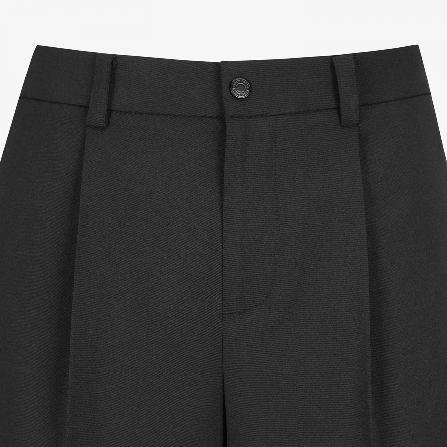 Classic Pintuck Half Pants_BK