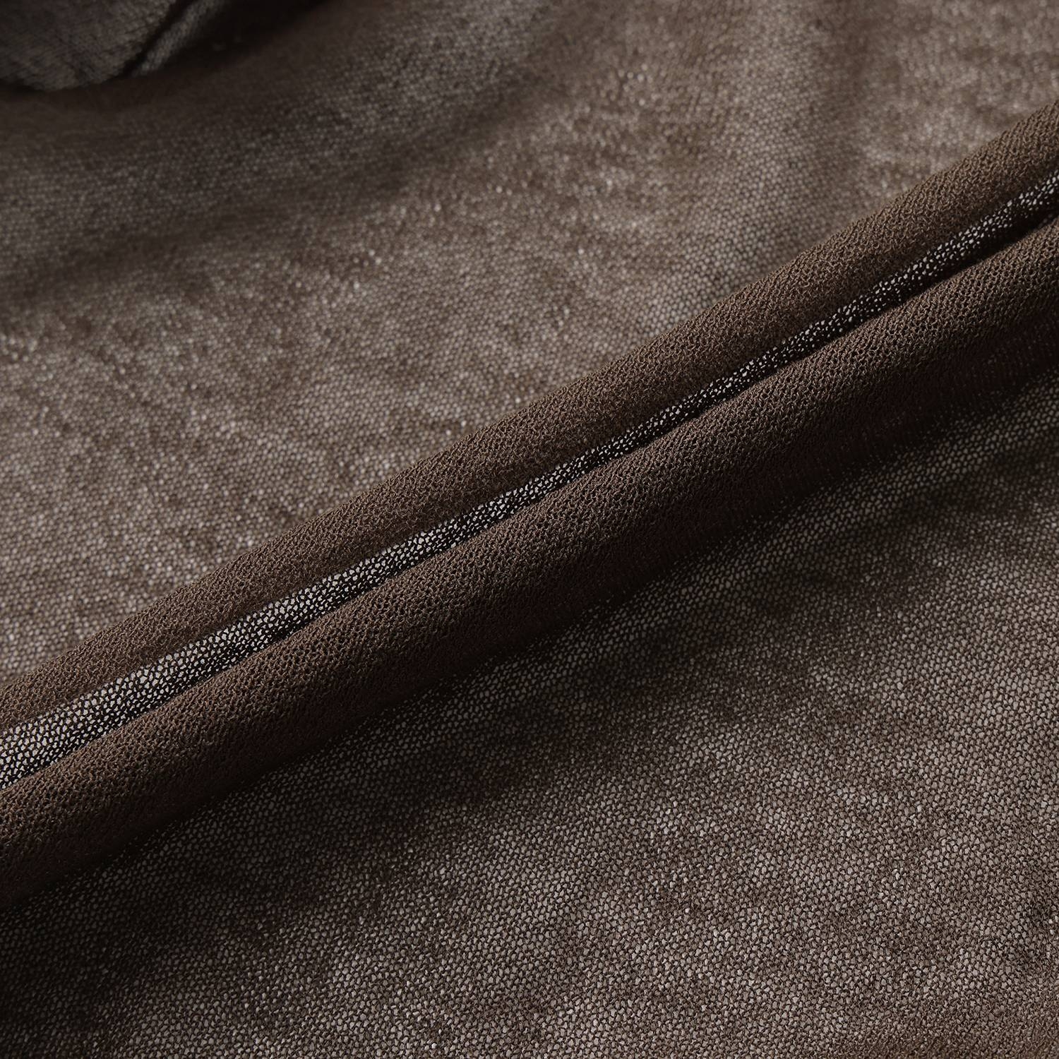 Sheer Round-Neck Zip-Up Cardigan_BR