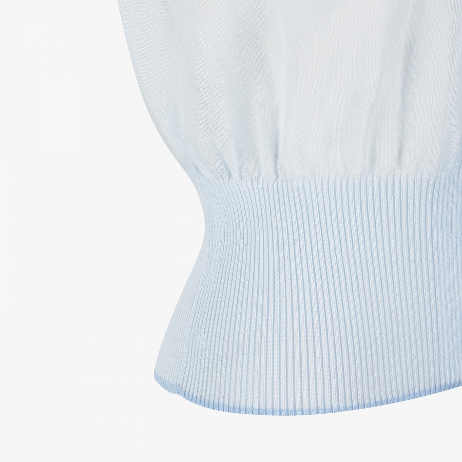 Sheer Round-Neck Zip-Up Cardigan_LB
