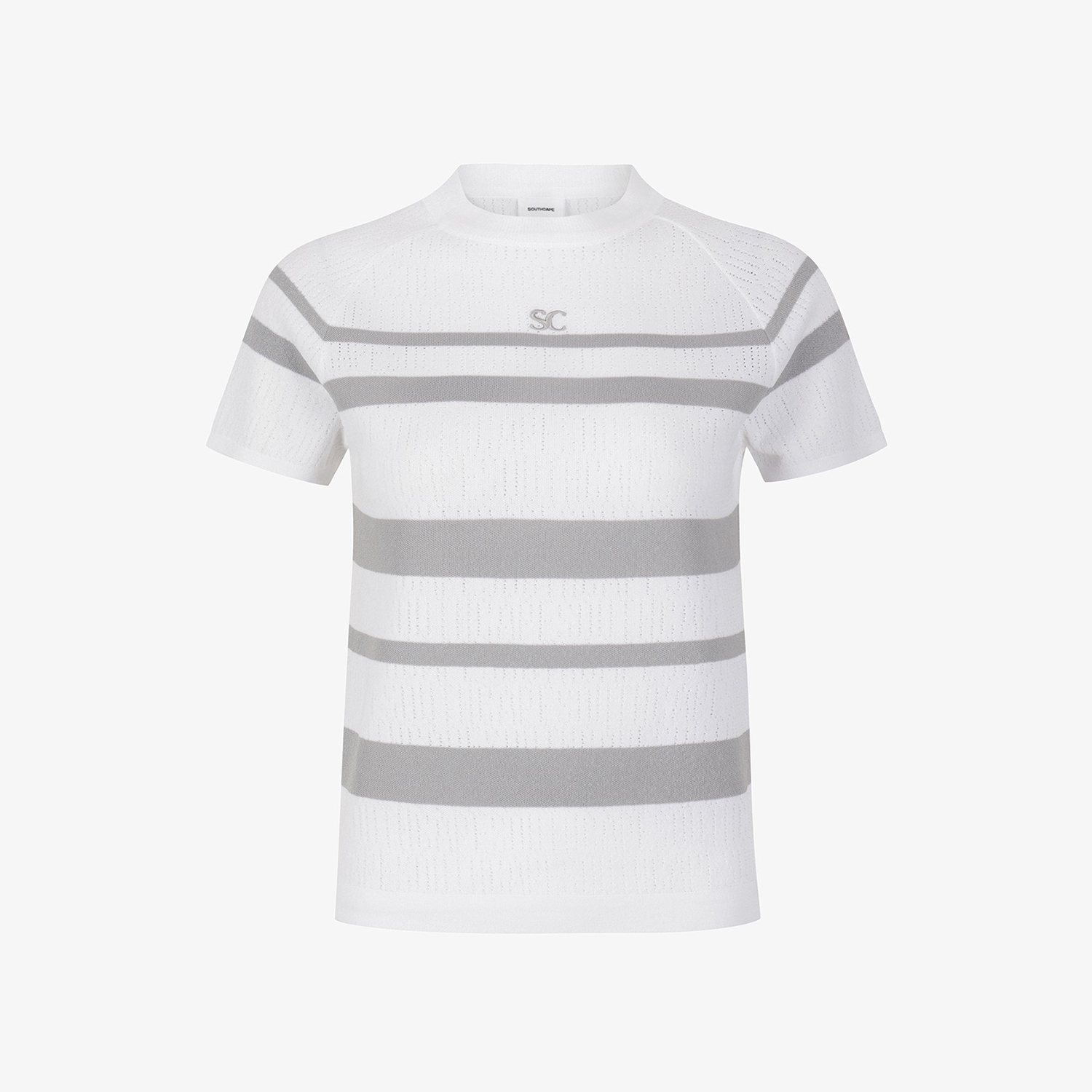 Marine Stripe Short Sleeve Knit_GY