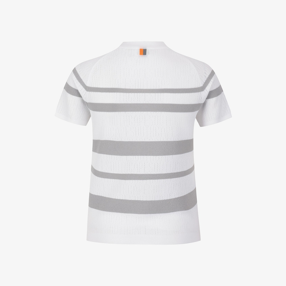 Marine Stripe Short Sleeve Knit_GY
