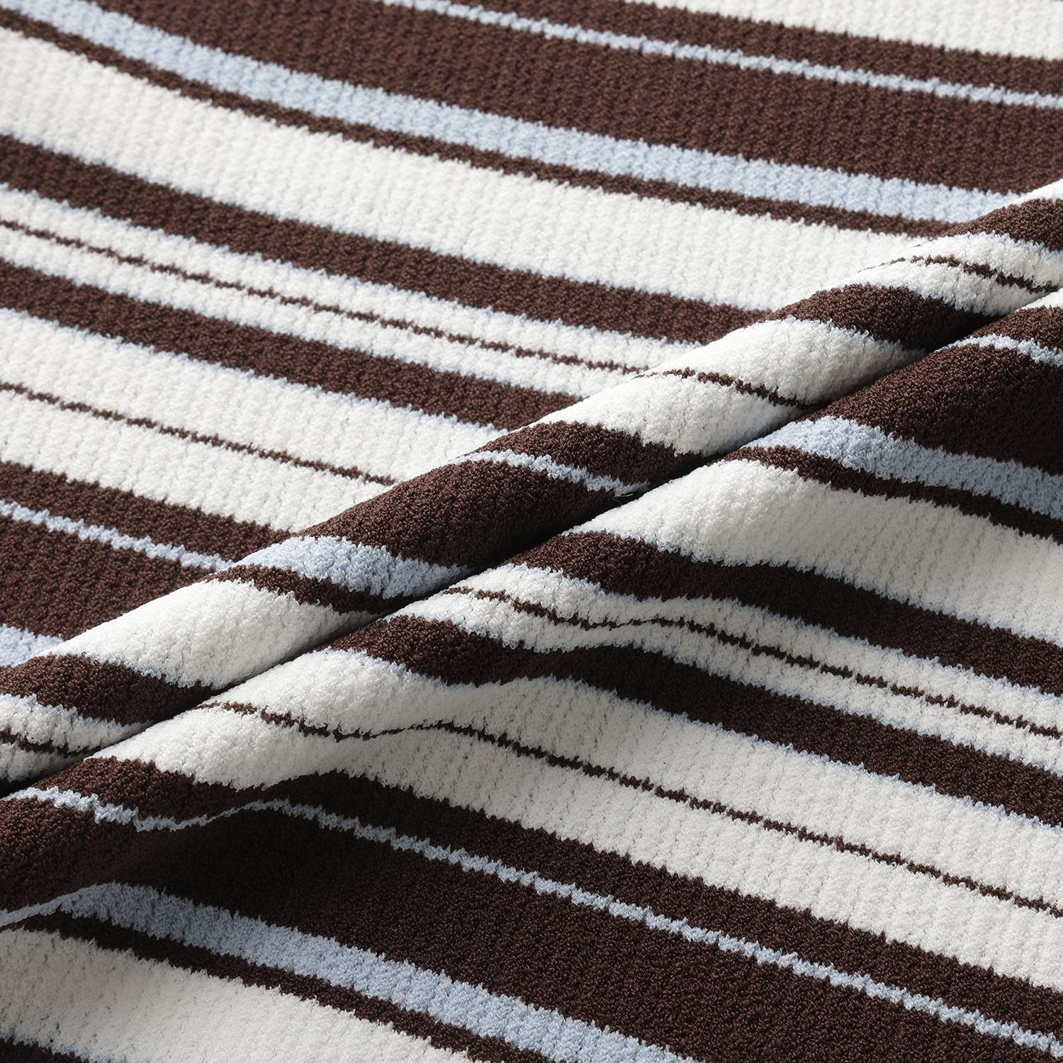 Stripe Open-Collar Knit Sleeveless_BR