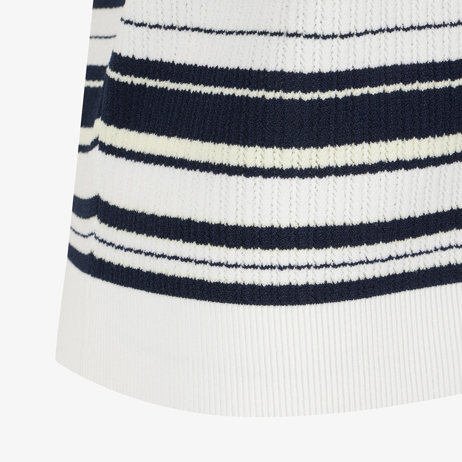 Stripe Open-Collar Knit Sleeveless_NA