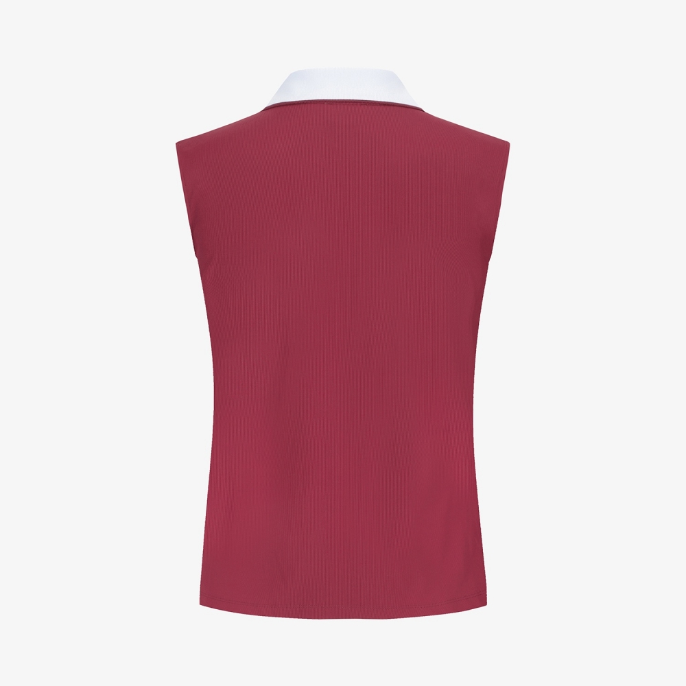 Tipping Open-Collar Sleeveless_WN