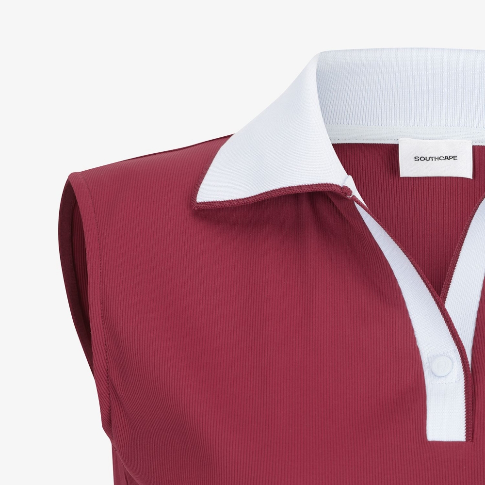 Tipping Open-Collar Sleeveless_WN