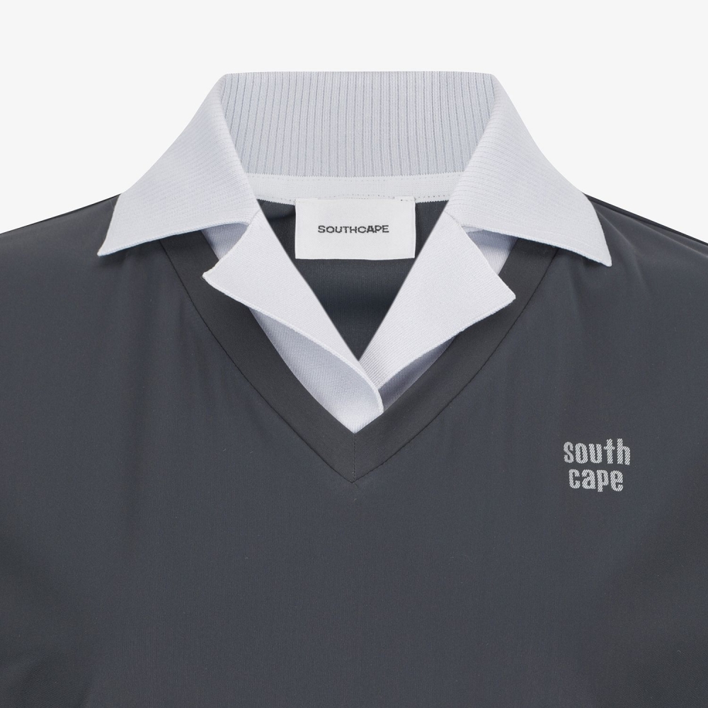Layered Collar Short-Sleeve T-Shirt_DG