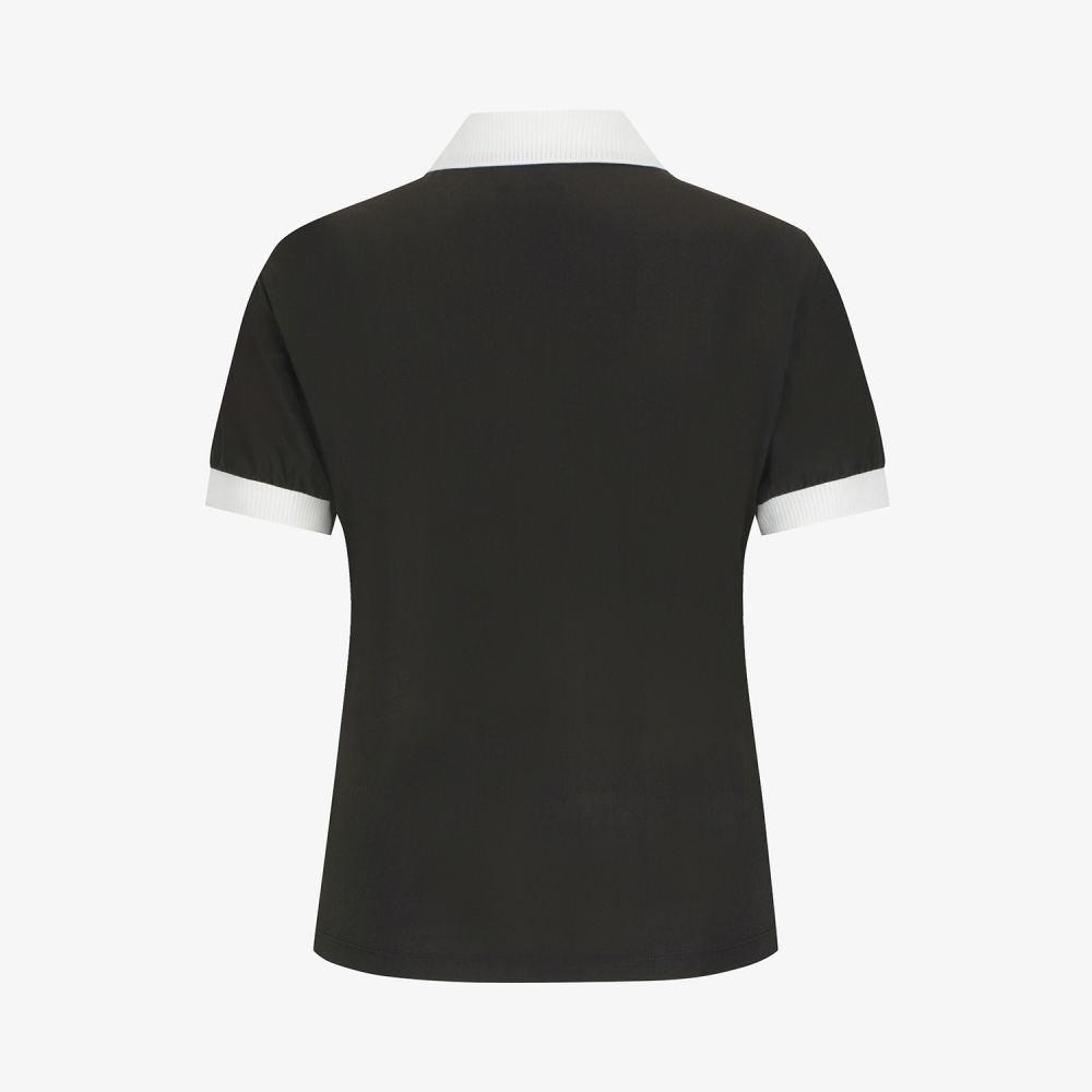 Layered Collar Short-Sleeve T-Shirt_DW