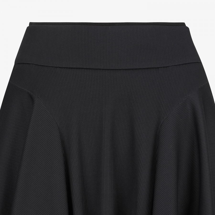 Ribbed Flare Skirt_BK