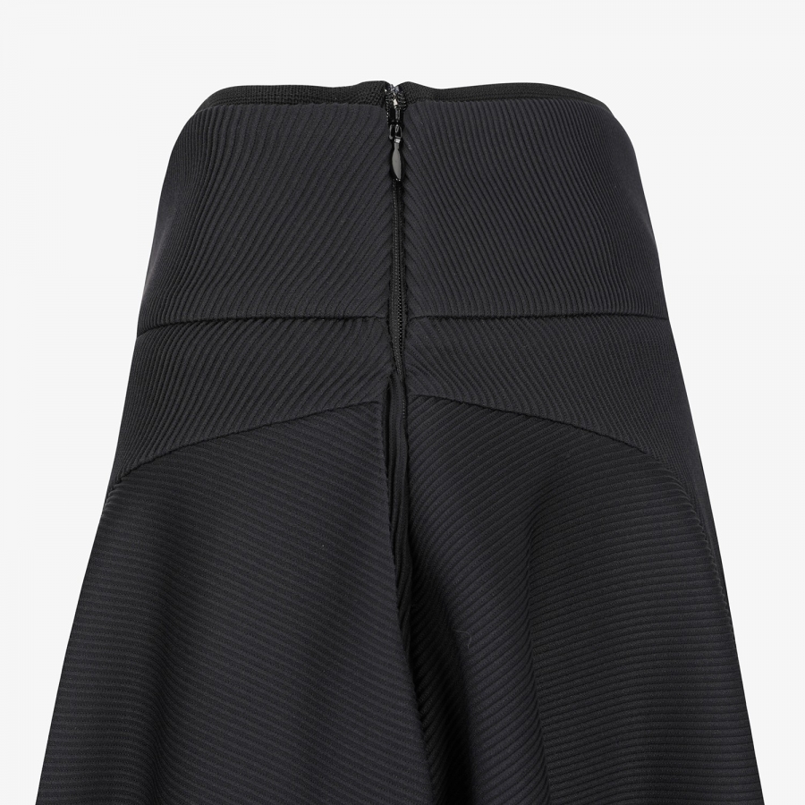 Ribbed Flare Skirt_BK