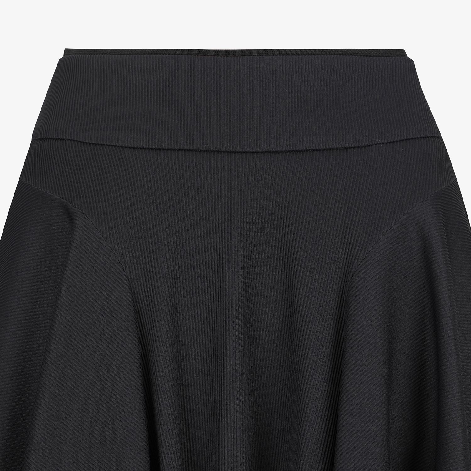 Ribbed Flare Skirt_BK
