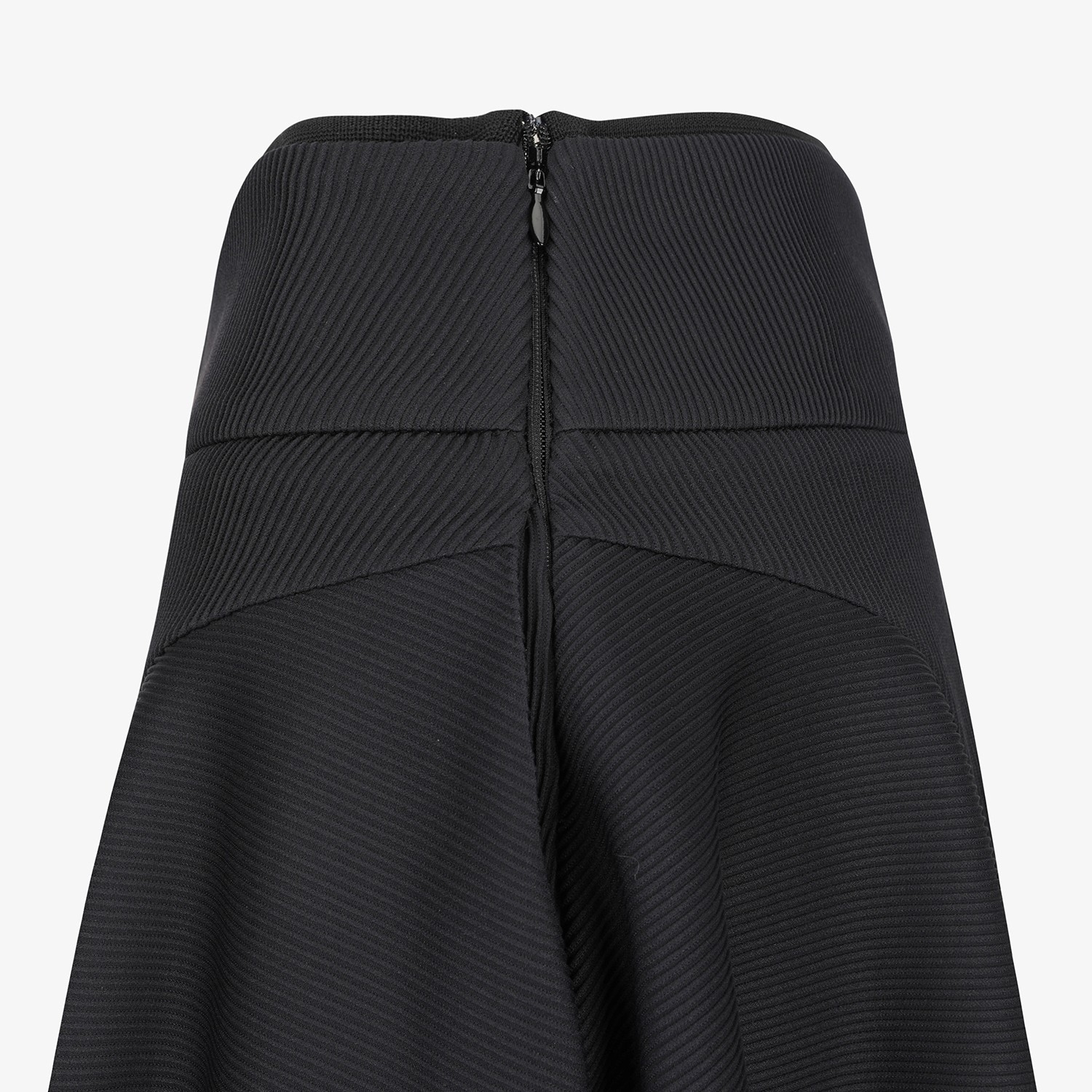 Ribbed Flare Skirt_BK