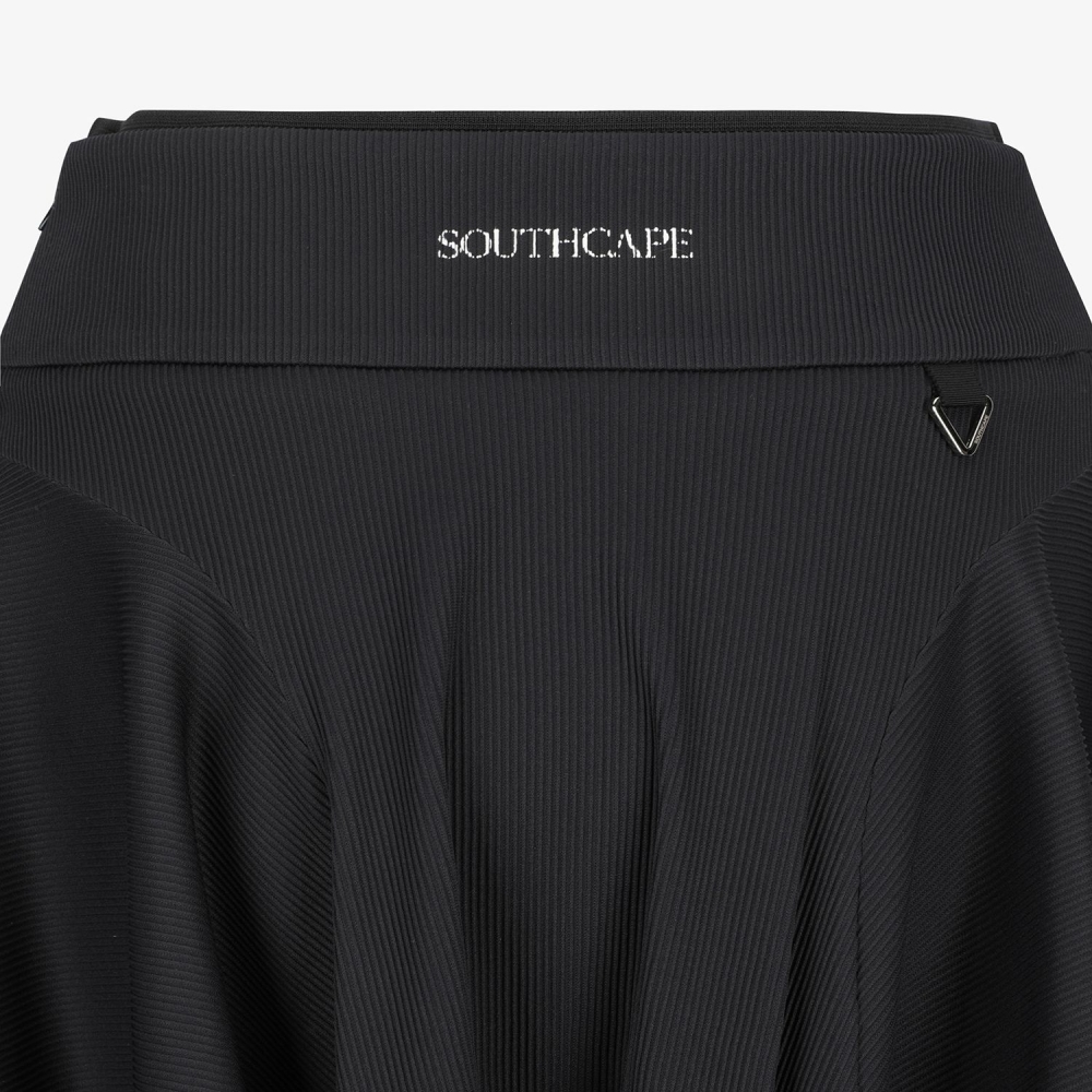 Ribbed Flare Skirt_BK