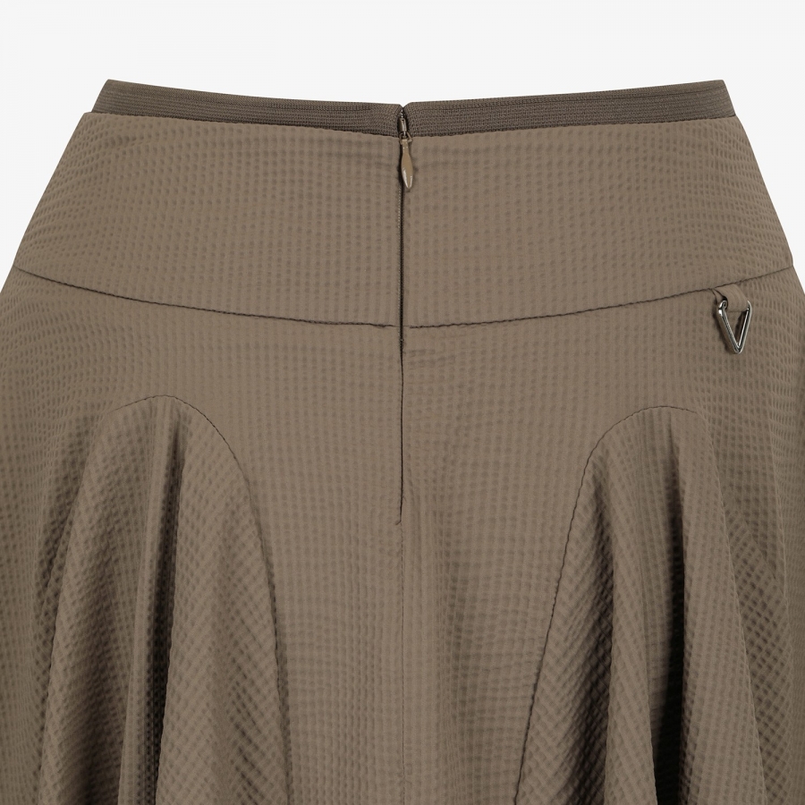 Ribbed Waffle Flare Skirt_BR
