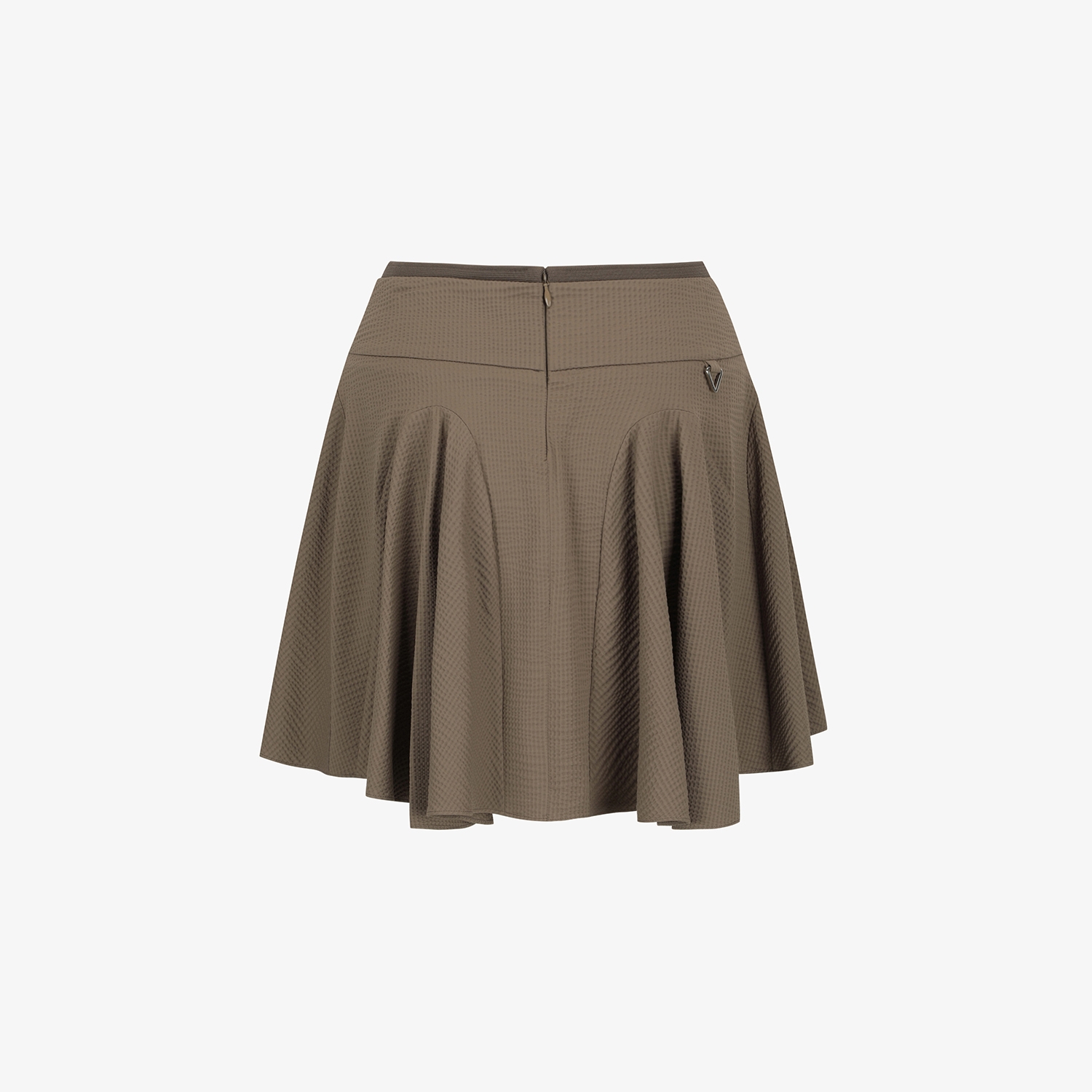 Ribbed Waffle Flare Skirt_BR