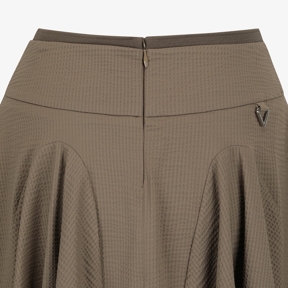 Ribbed Waffle Flare Skirt_BR