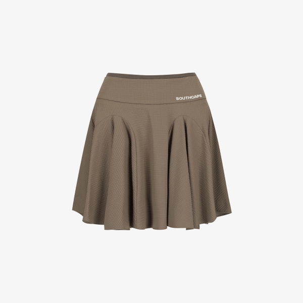 Ribbed Waffle Flare Skirt_BR