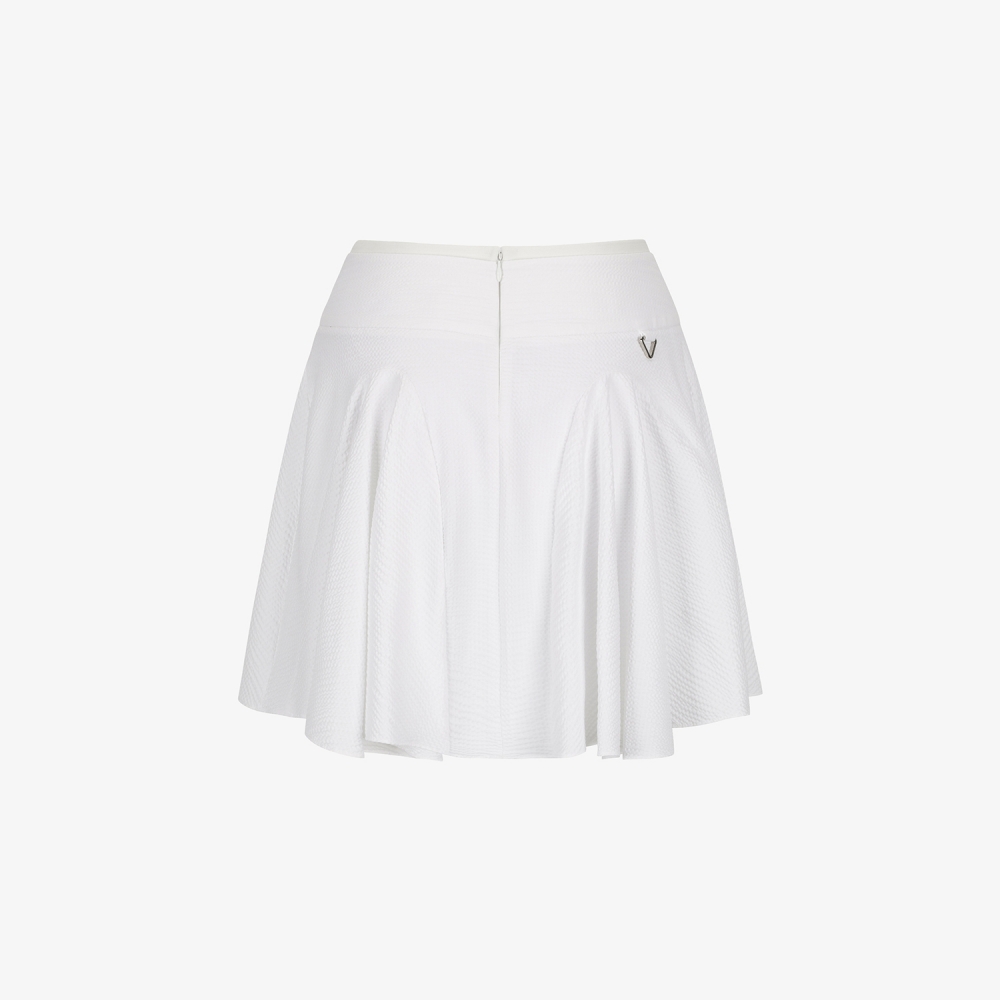Ribbed Waffle Flare Skirt_WT