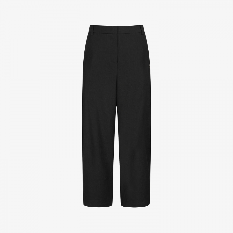 Logo-Banding Wide Pants_BK