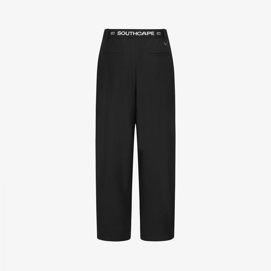 Logo-Banding Wide Pants_BK