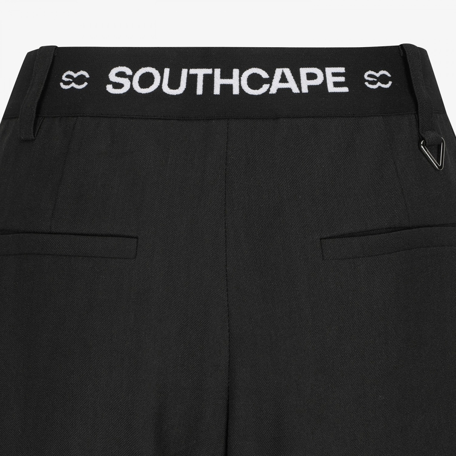Logo-Banding Wide Pants_BK