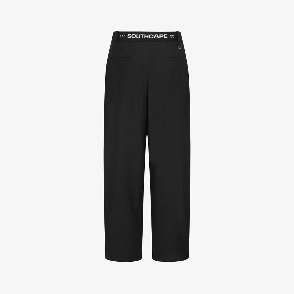 Logo-Banding Wide Pants_BK