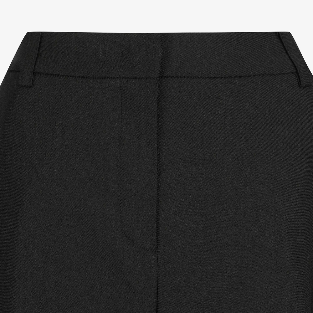 Logo-Banding Wide Pants_BK