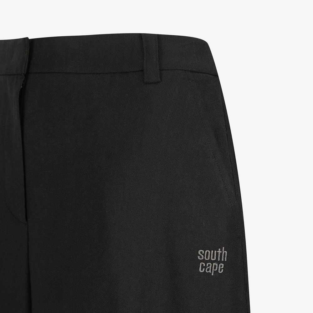 Logo-Banding Wide Pants_BK