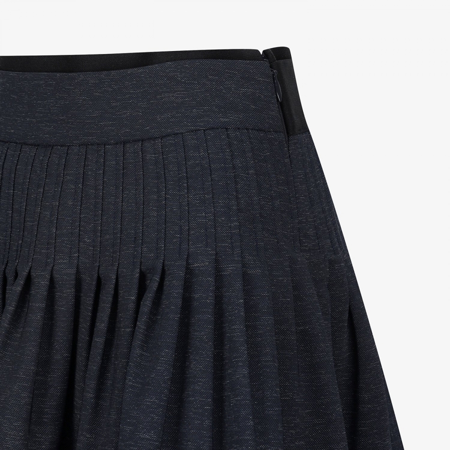 Pintuck Pleated Banding Skirt_NA