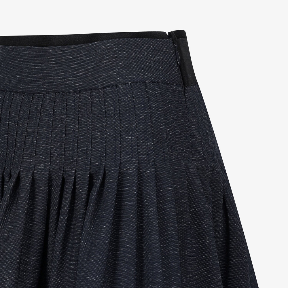 Pintuck Pleated Banding Skirt_NA
