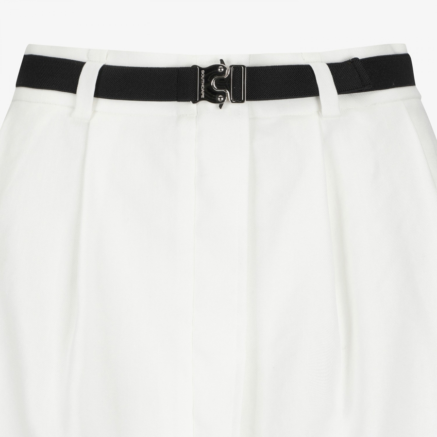 Linen-Blend 2-Way Belted Skirt_WT