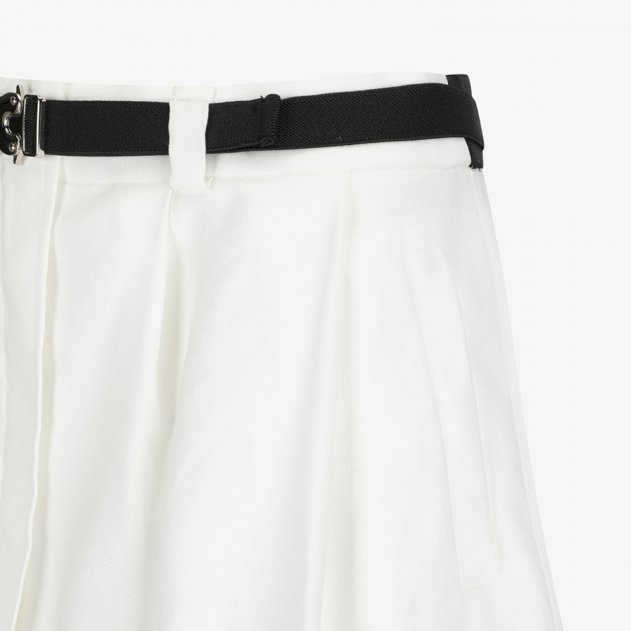 Linen-Blend 2-Way Belted Skirt_WT