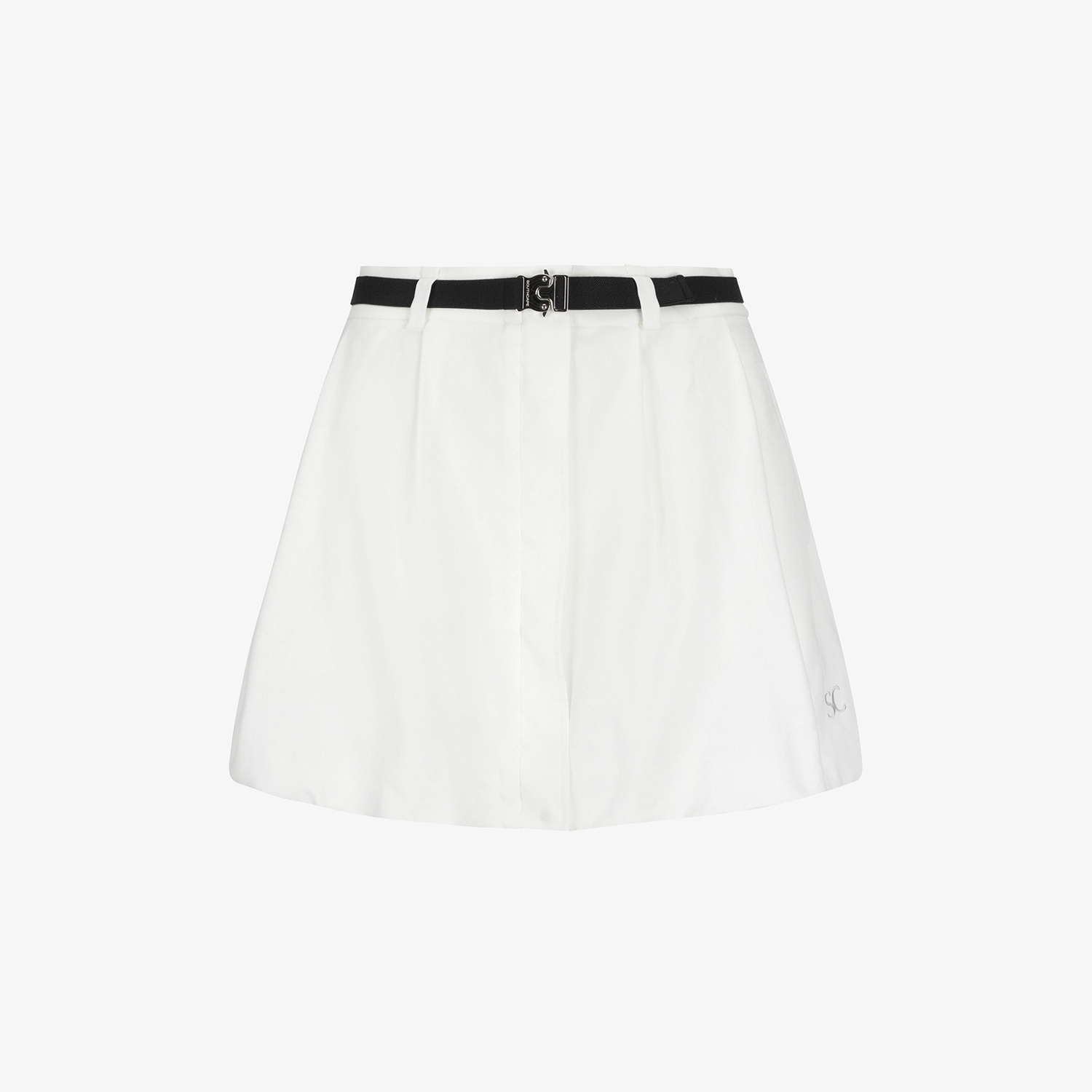 Linen-Blend 2-Way Belted Skirt_WT