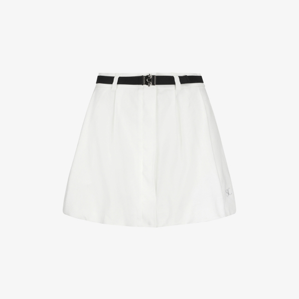Linen-Blend 2-Way Belted Skirt_WT
