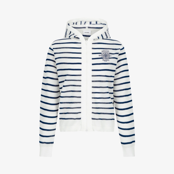 Southcross Stripe Hooded Sheer Cardigan_NA