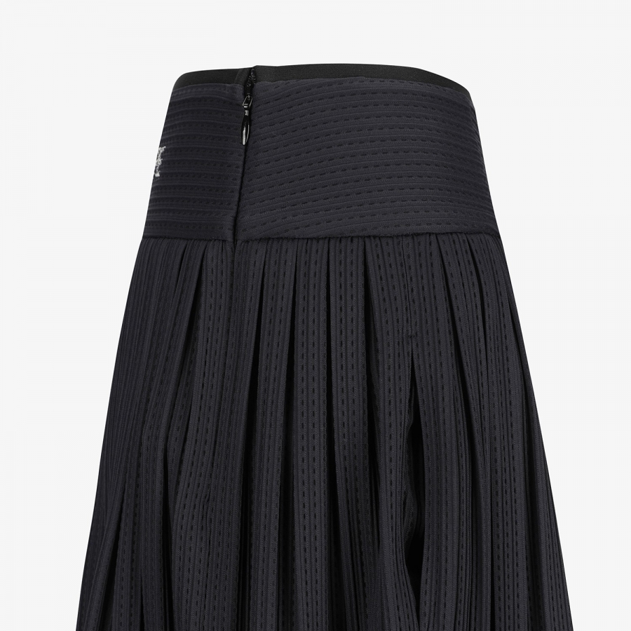 Mesh Dot Flare Skirt_BK