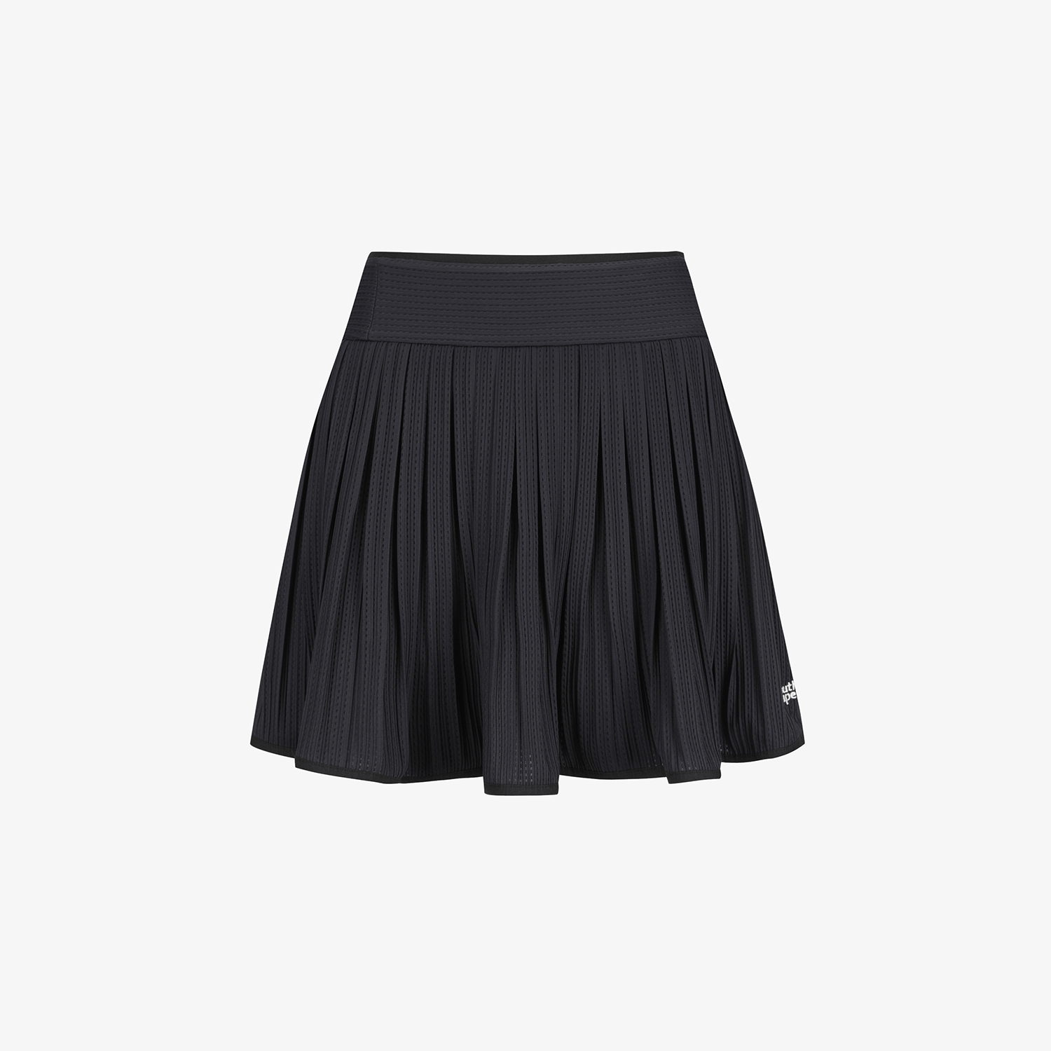 Mesh Dot Flare Skirt_BK