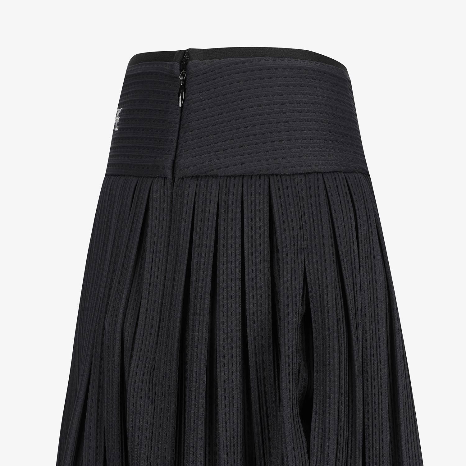 Mesh Dot Flare Skirt_BK